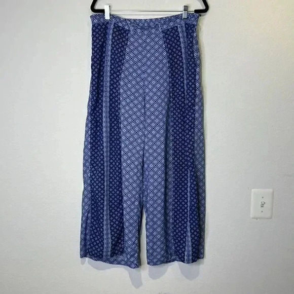 Kaari Blue Front Slit Pallazzo Pants PXL - Picture 2 of 8